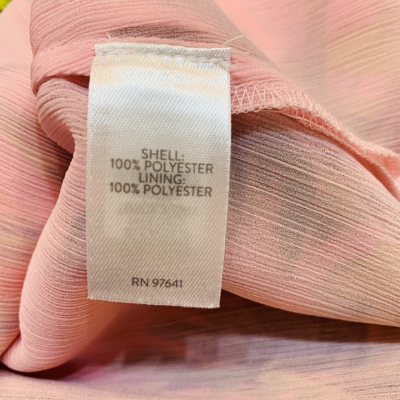 J.Jill Pink Floral Tunic Top Size Medium PETITE Bell Sleeve Tropical Boho Beach - Picture 12 of 14